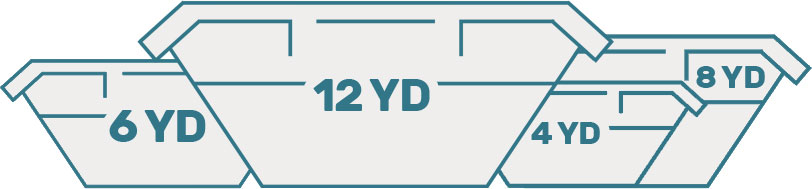 Business waste removal truck at a commercial site